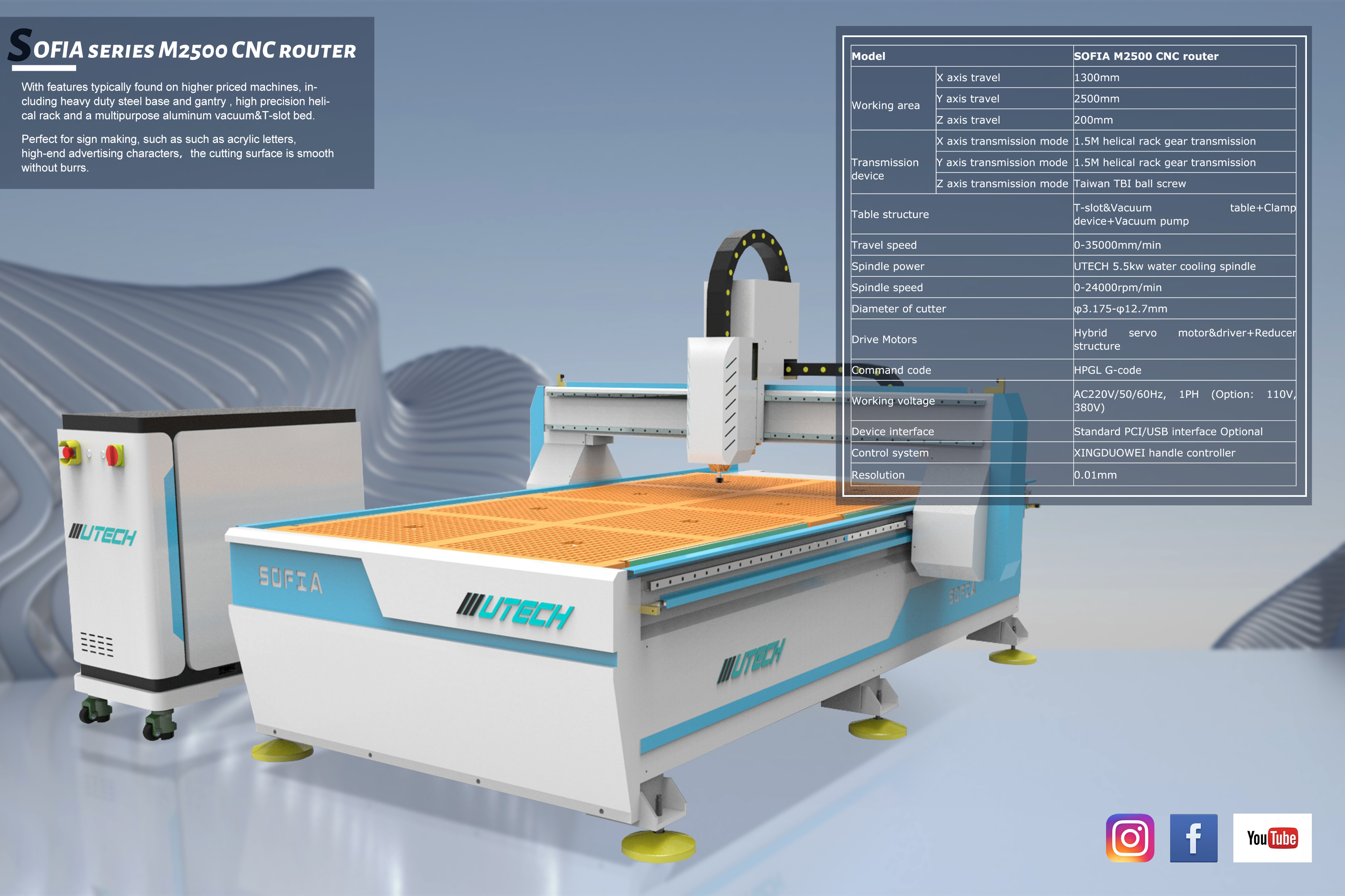 M2500 cnc router