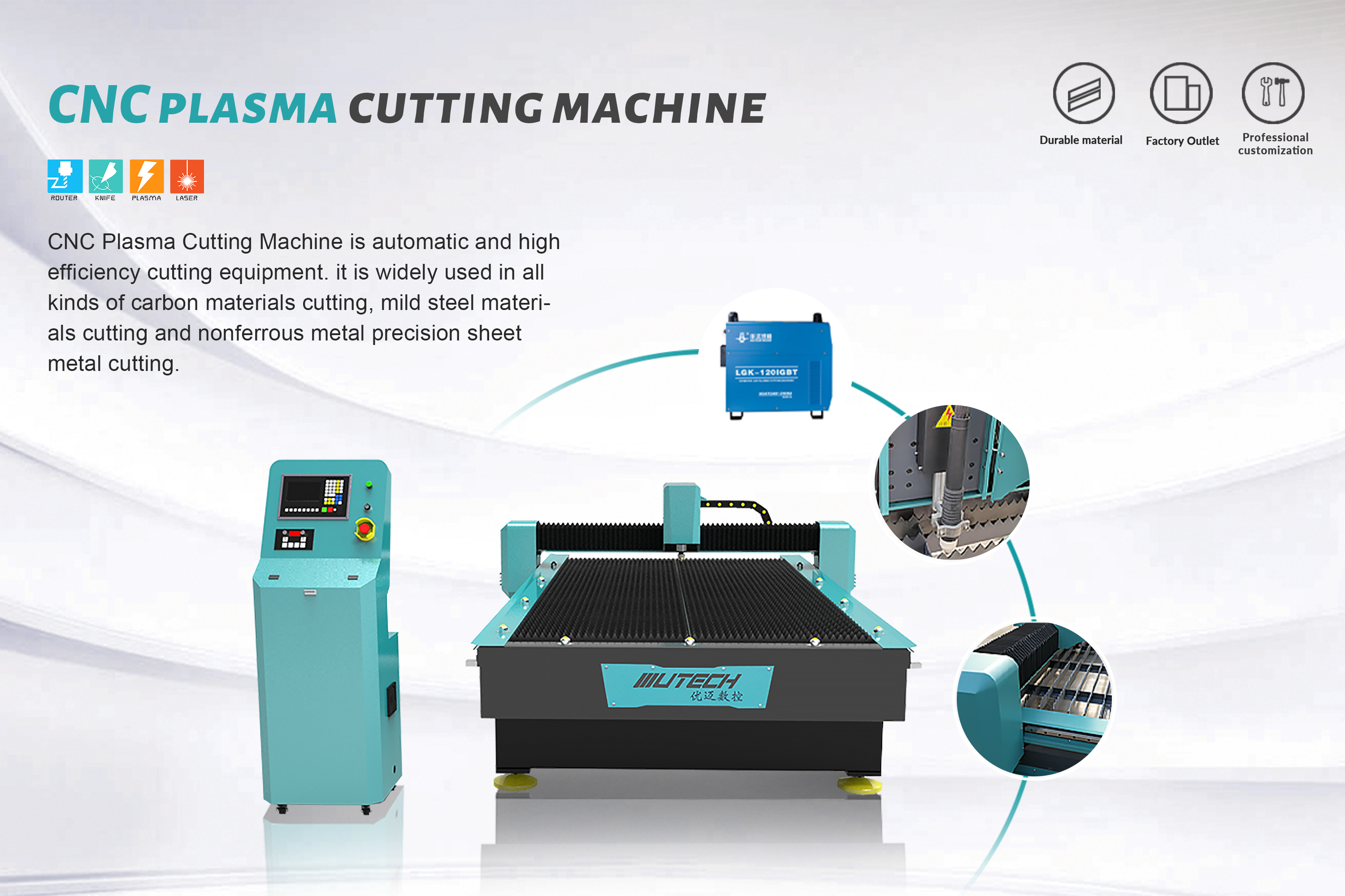 Hot Sale 1325 1530 Plasma Cnc Cutting Machine