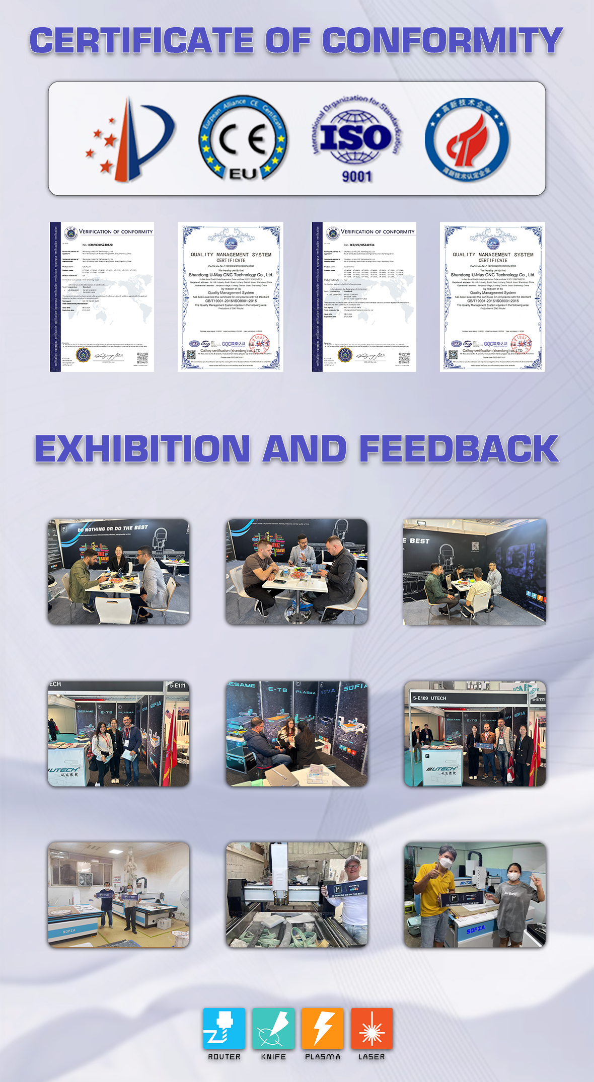 Certification and customer feedback