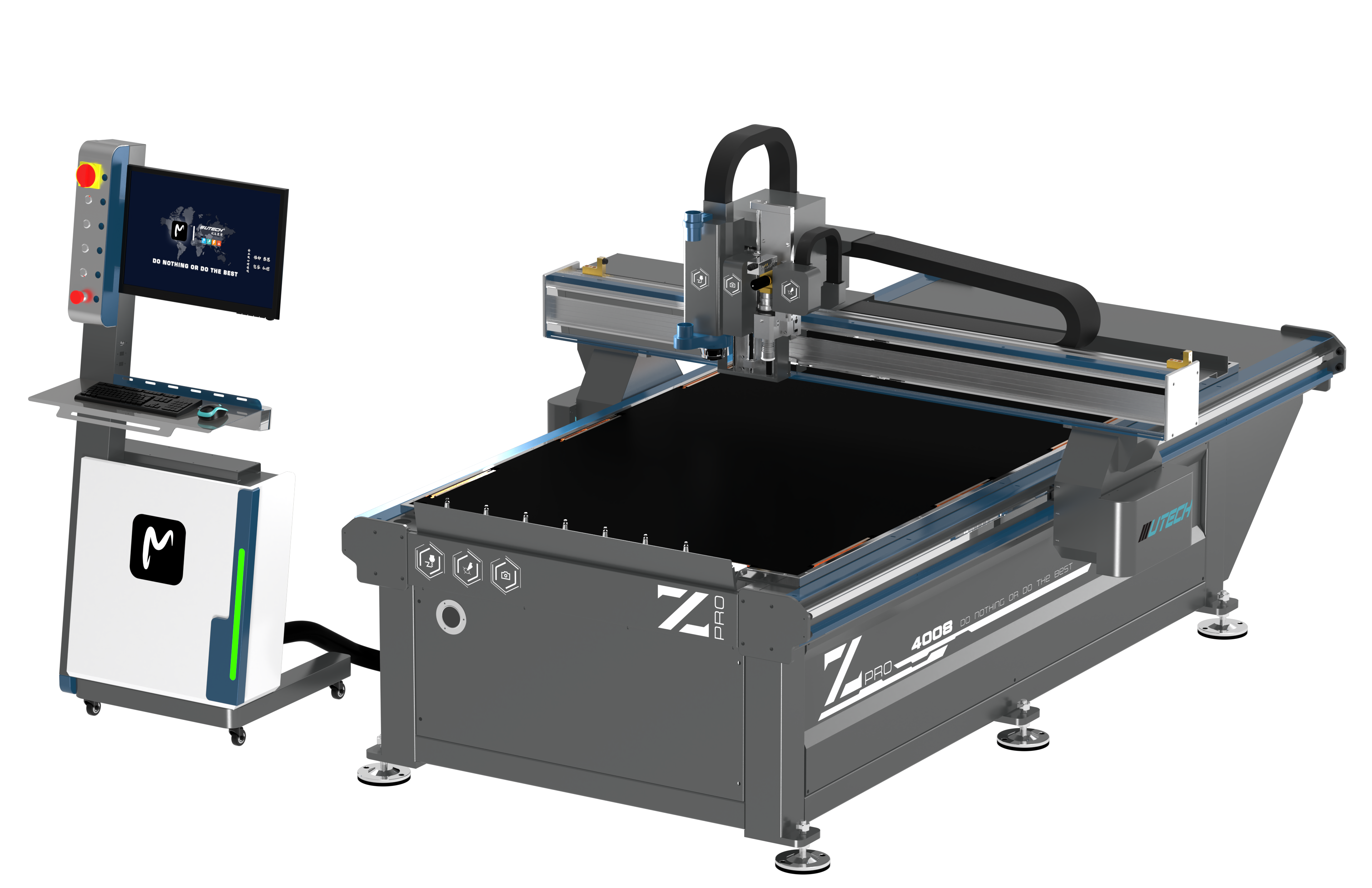 atc oscillating knife cutting cnc router with ccd