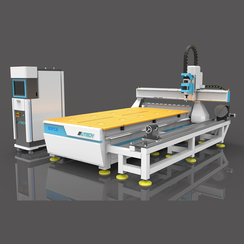Rotary ATC 4 Axis 3D Wood CNC Router Machine