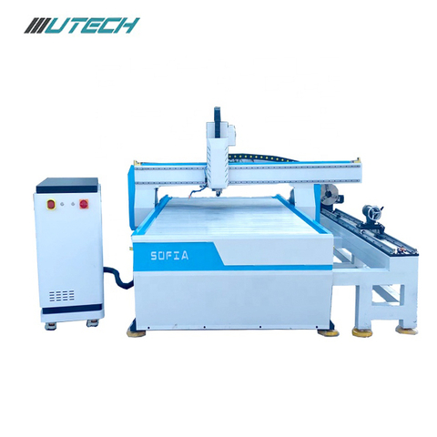 4 Axis Professionl 4*8FT ATC Cnc Router With Rotary